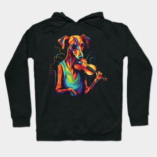 Whippet Playing Violin Hoodie